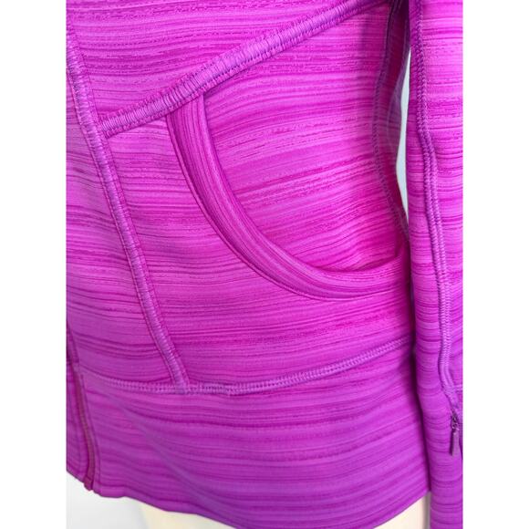 Athleta Pink Space Dye Full Zip HoodieWomen’s Medium Running Yoga Athleisure - Picture 2 of 6